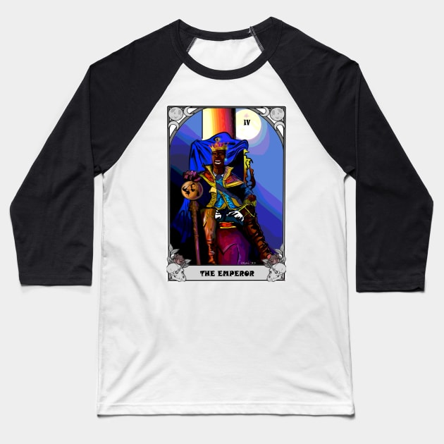 tarot The Emperor Baseball T-Shirt by AmericanHeathen